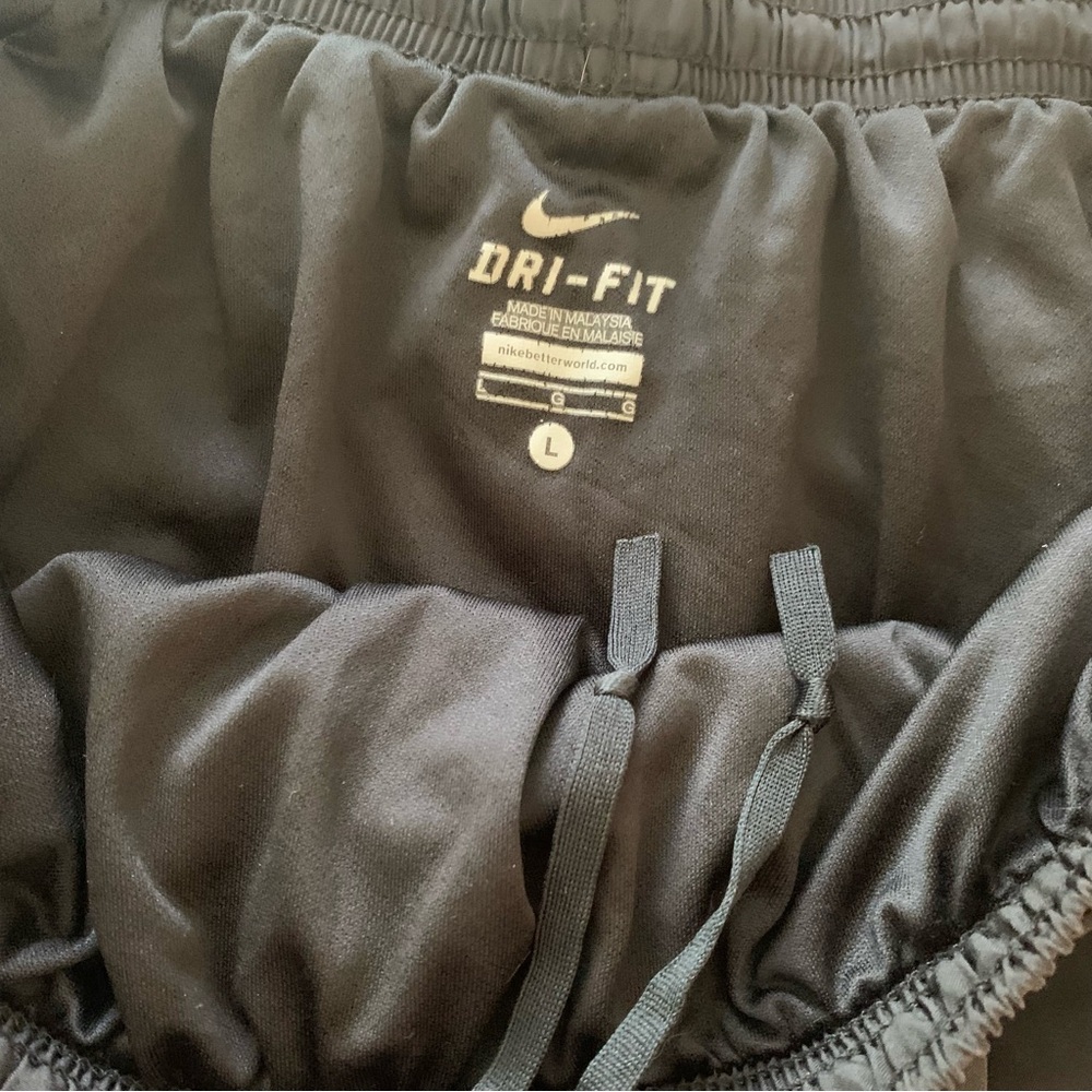 Nike Women's Black and White Athletic Shorts - Picture 2 of 3